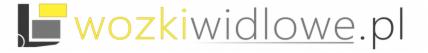 Logo firmy Wozkiwidlowe.pl z elementami graficznymi w kolorach żółtym, szarym i czarnym.