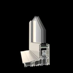 Przekrój profilu drzwi przesuwnych VEKA SLIDE 82