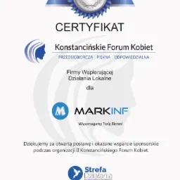 certyfikat MARKINF