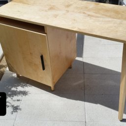 biurko okleinowane naturalą okleiną brzozową
