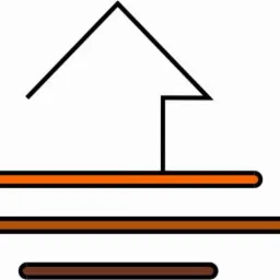 Stylizowany przekrój geologiczny z warstwami gleby i schematycznym domem powyżej.