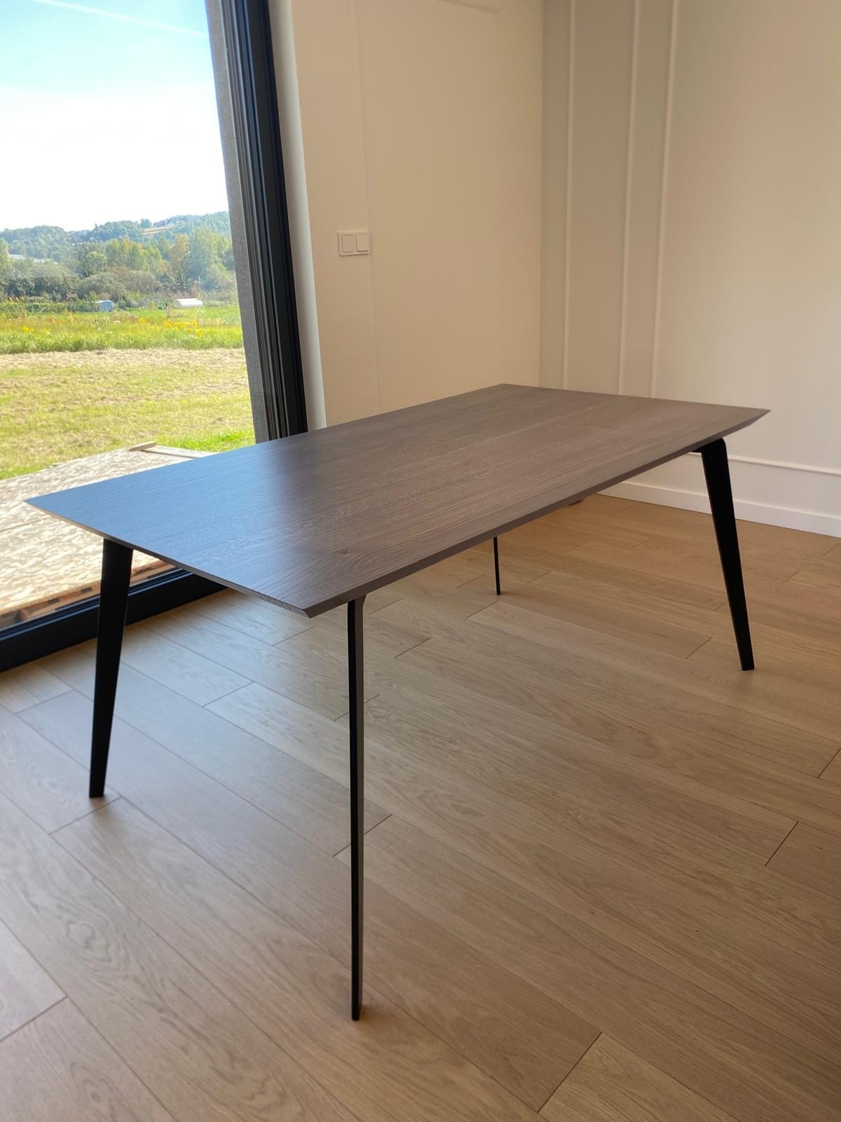 Stół rozkładany dębowy lity z dwiema dostawkami