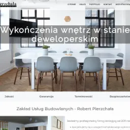 Strona dla firmy oferującej usługi wykończenia wnętrz.