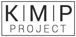 Logo firmy KIMIP PROJECT w czarno-białej kolorystyce, w prostokątnej ramce.