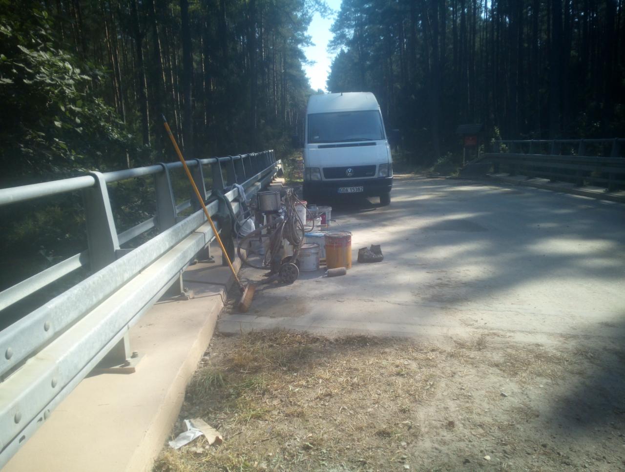 Piaskowanie malowanie, mostu w Skaliskach