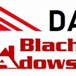 Logo firmy dekarskiej z czerwonym symbolem dachu i napisem 'DACHY Blachy Wadowski' na białym tle.