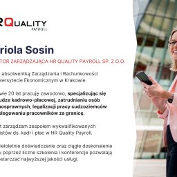 Mariola Sosin, Dyrektor Zarządzająca w HR Quality Payroll SP. Z O.O.