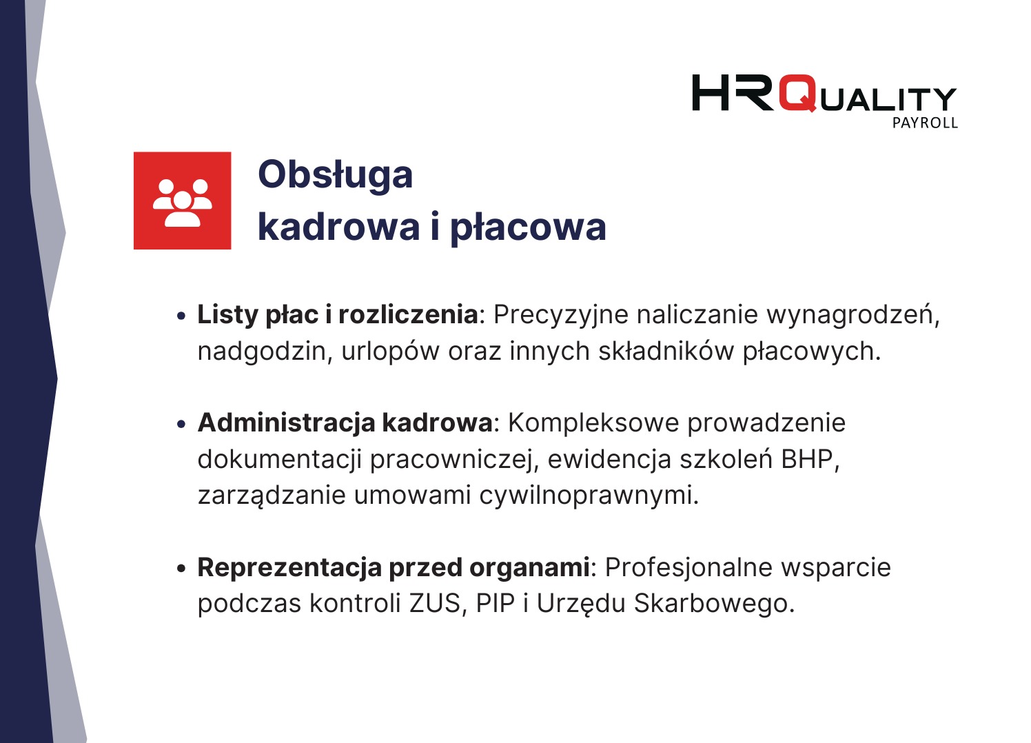 Jakie usługi świadczymy w ramach obsługi kadrowej i płacowej?