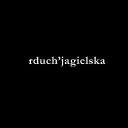 Tekst 'rduch'jagielska' na czarnym tle, prawdopodobnie logo firmy z Opola.
