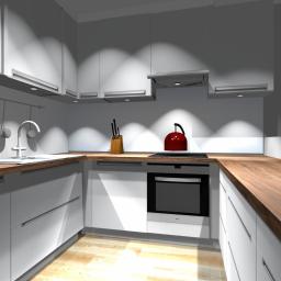 Projekt mebli kuchennych styl minimalistyczny 