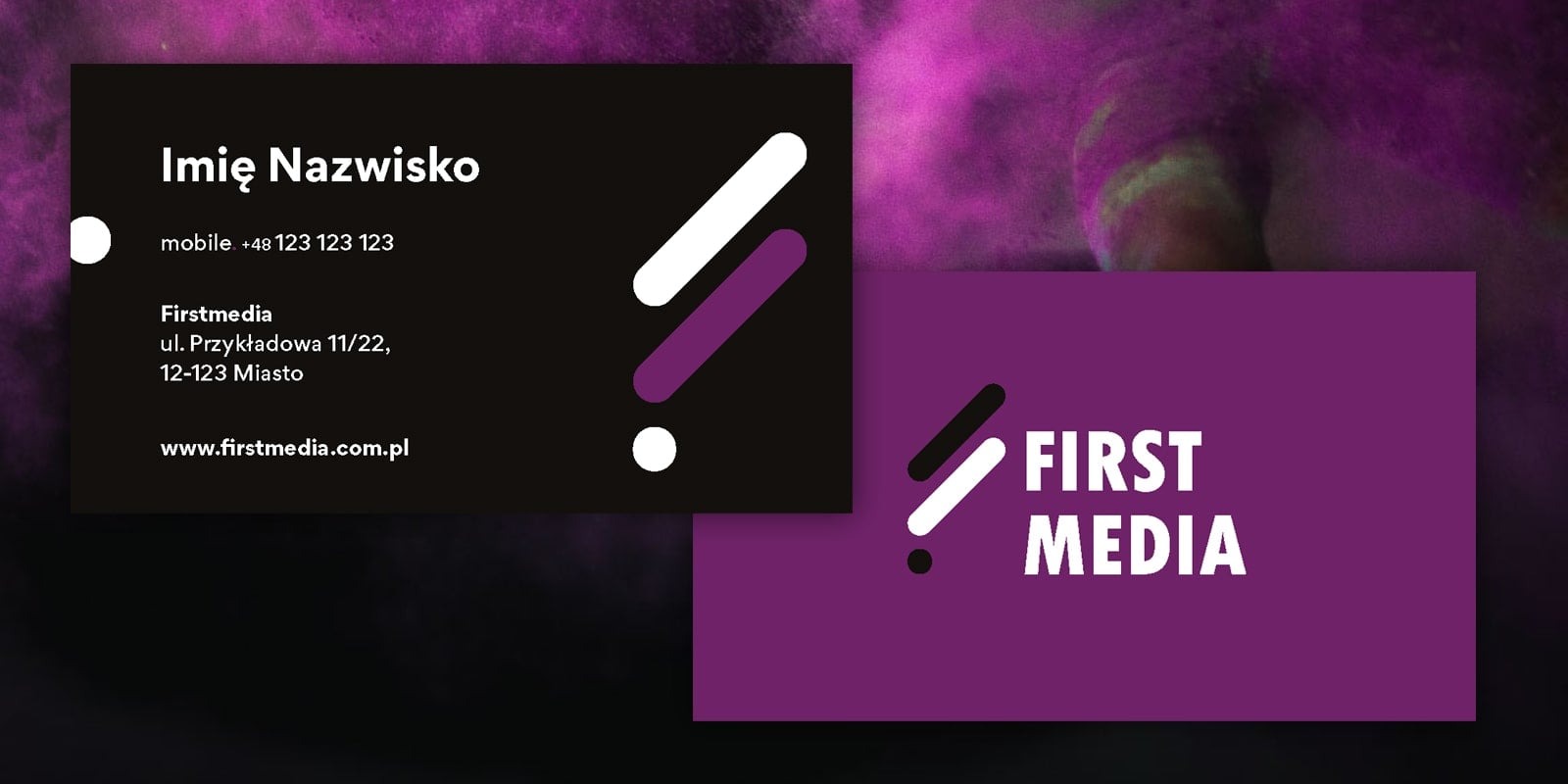 Realizacji Logo i wizytówki dla Firmy FIRST MEDIA