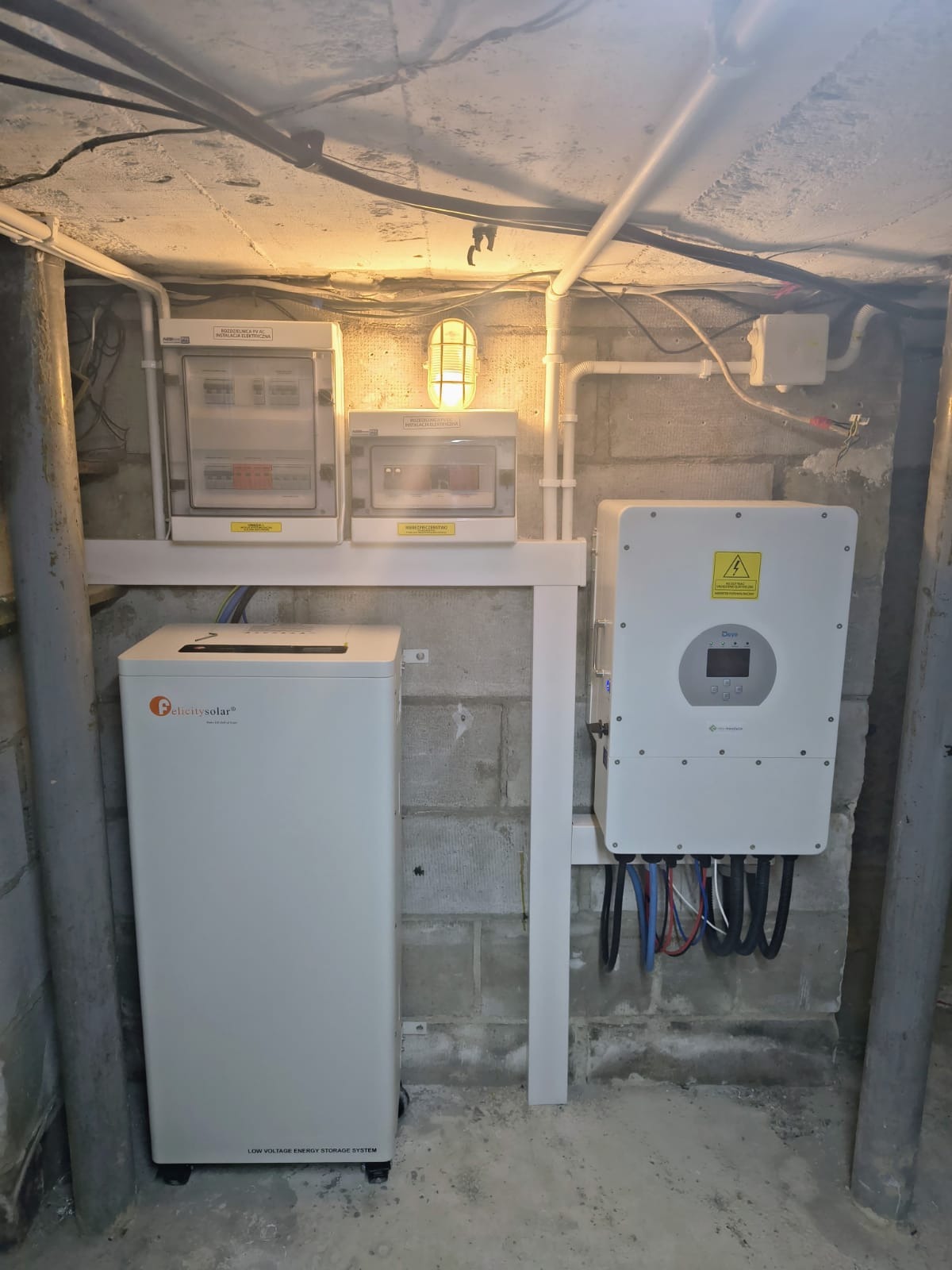 Falownik Deye 12k, bateria Felicity 15 kWh