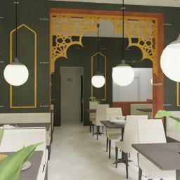 Projekt aranżacji restauracji indyjska w Krakowie - w trakcie realizacji
