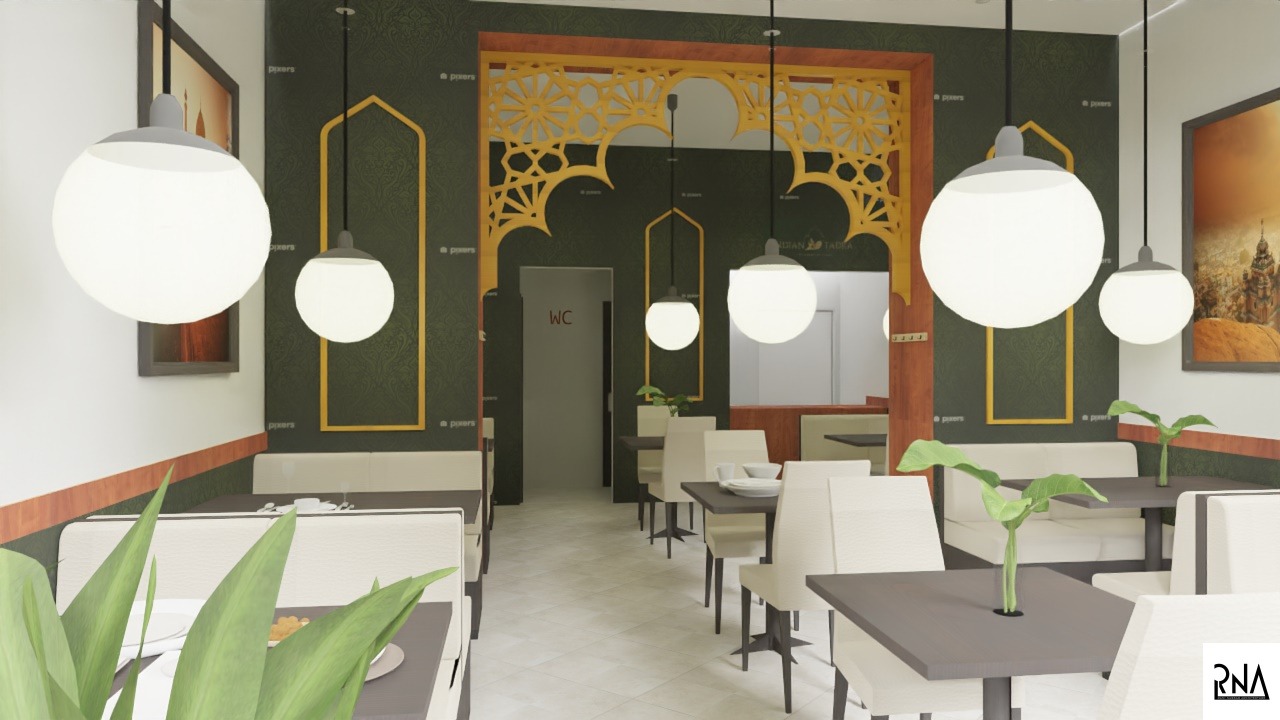 Projekt aranżacji restauracji indyjska w Krakowie - w trakcie realizacji