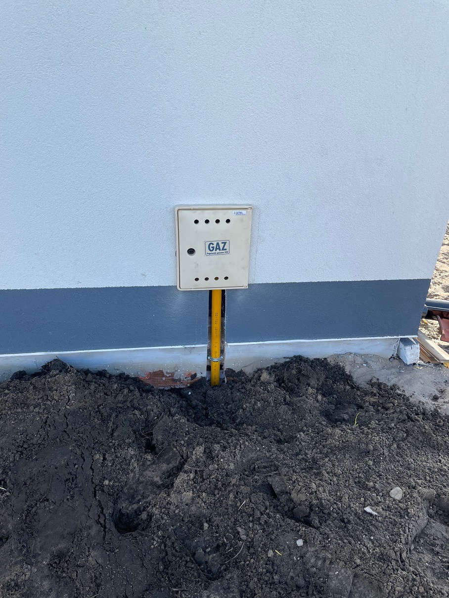 Przyłącze gazowe do domu.