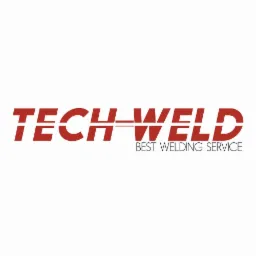 Logo firmy TECH-WELD z hasłem 'BEST WELDING SERVICE' na białym tle.