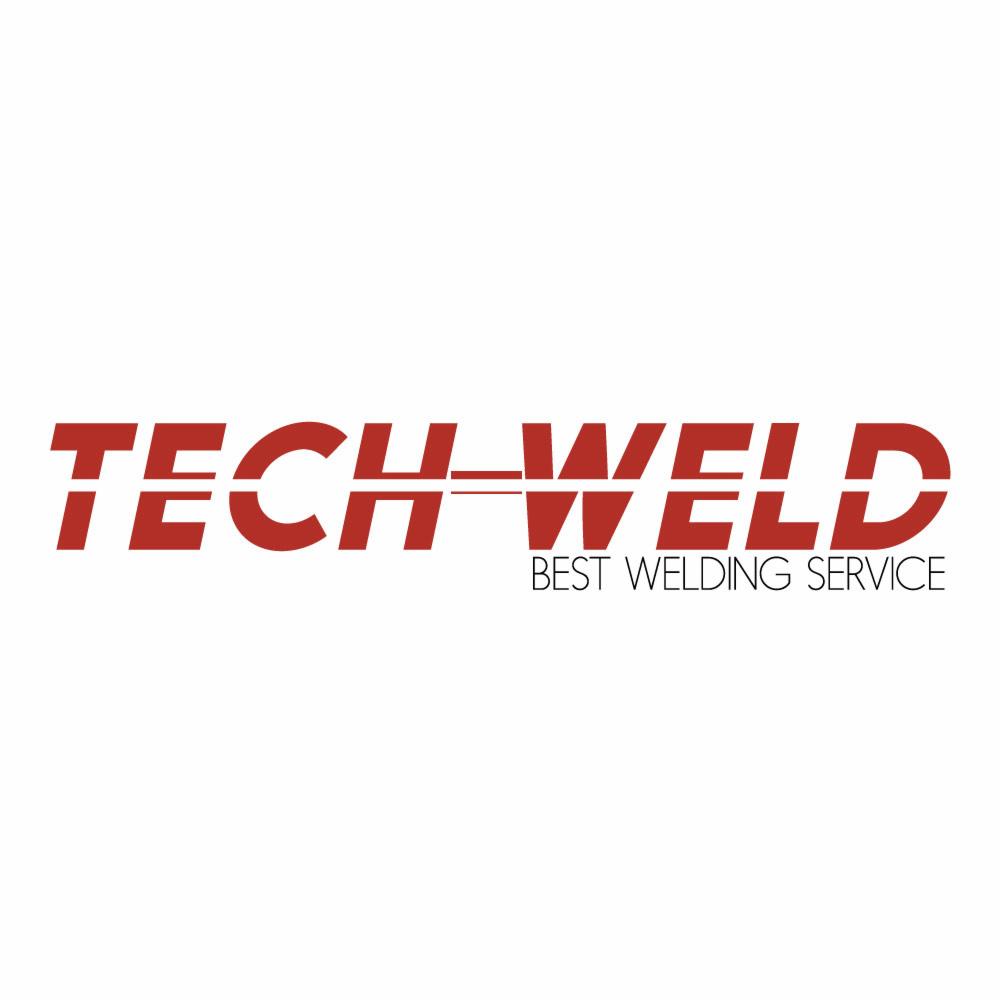Logo firmy TECH-WELD z hasłem 'BEST WELDING SERVICE' na białym tle.