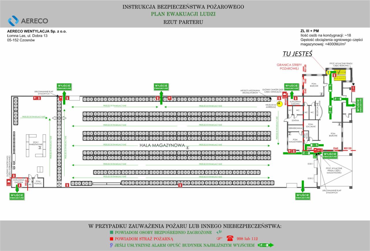 plan ewakuacji do instrukcji bezpieczeństwa pożarowego