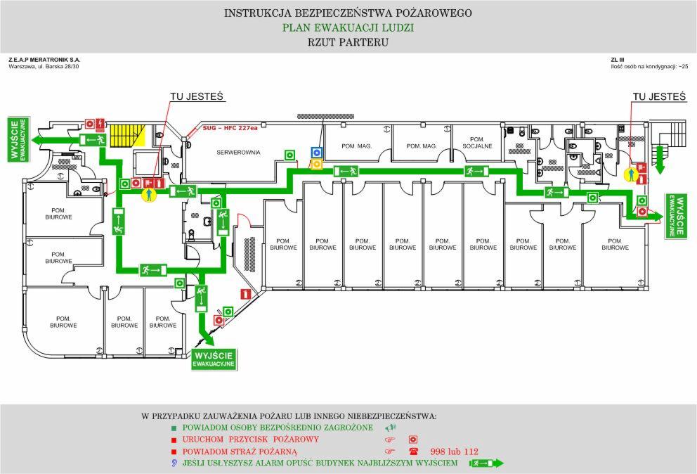 plan ewakuacji IBP do wywieszenia na obiekcie