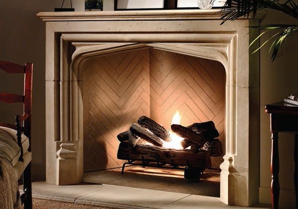 Kominek otwarty z naturalnego pumeksu wulkanicznego