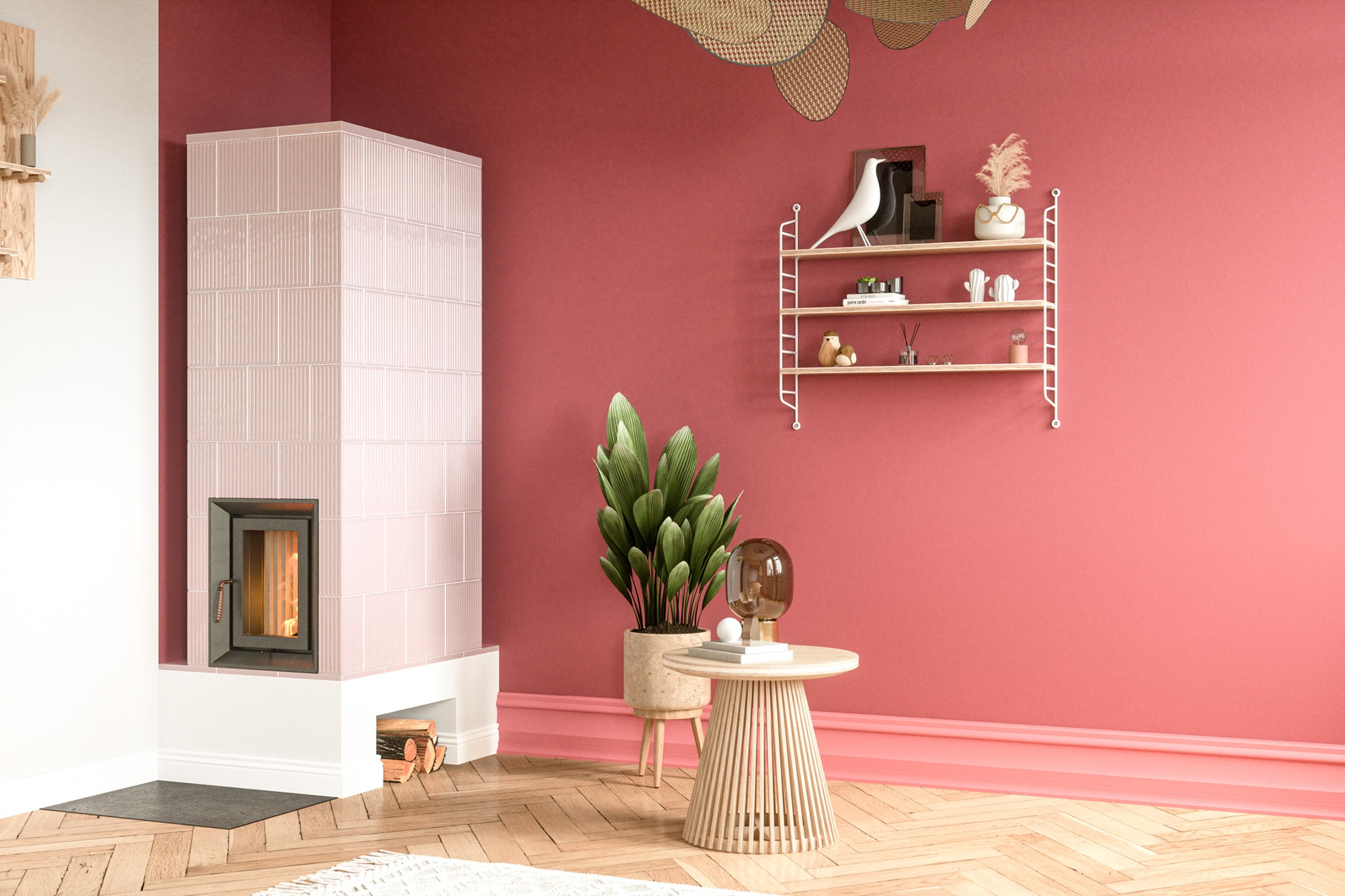 Pokojowy piec kaflowy nowej generacji z kafli ryflowanych