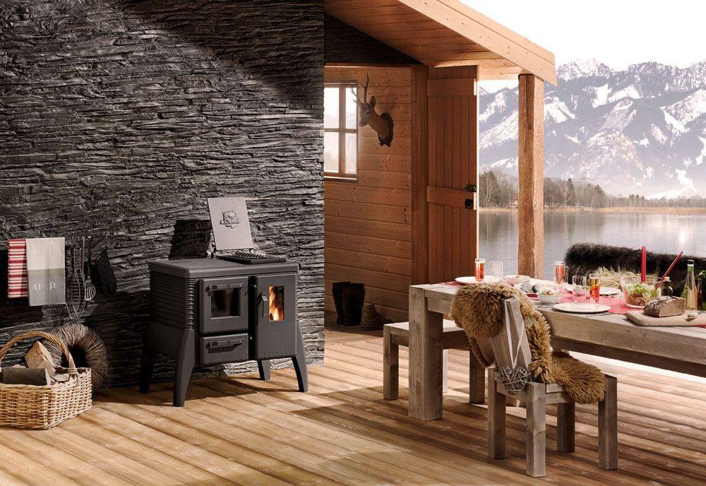 Żeliwna kuchnia do wewnątrz i na zewnątrz budynku z możliwością grillowania