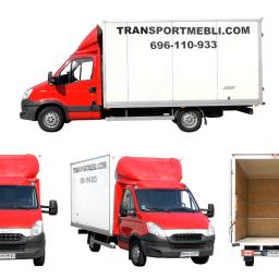 Auta przystosowane do transportu mebli. Sztywna zabudowa i mocowanie do burt kontenera. 