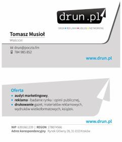 drun.pl Tomasz MUSIOŁ - Druk katalogów i folderów Kraków