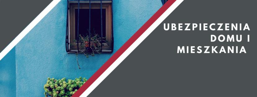 Błękitna fasada budynku z oknem zabezpieczonym kratą, ozdobionym roślinami, na szarym tle z napisem.