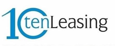 Logo firmy '1tenLeasing' z niebieskim okręgiem obejmującym cyfrę '1' i słowo 'ten', po którym następuje czarne 'Leasing'.