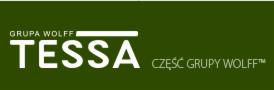 Logo firmy Grupa Wolff TESSA na zielonym tle.