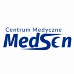 Niebieskie logo Centrum Medycznego MedSen na białym tle.