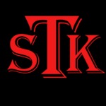 Czerwone litery STK na czarnym tle, tworzące logo firmy.