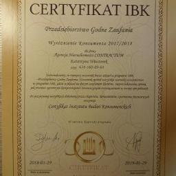 Certyfikat Instytutu Badań Konsumenckich Przedsiębiorstwo Godne Zaufania 2017-2018