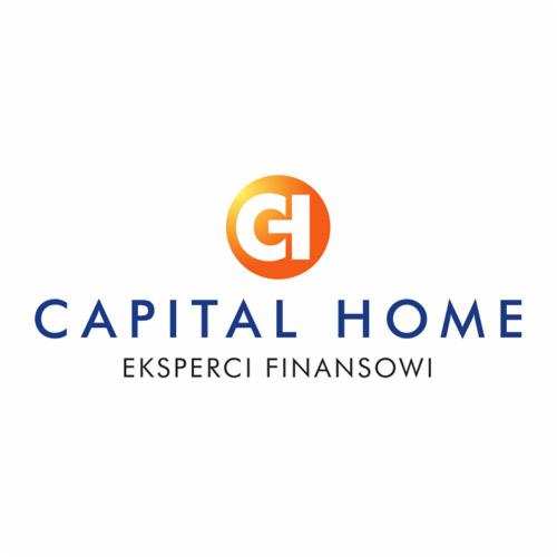 Logo Capital Home Eksperci Finansowi z pomarańczowym okręgiem i literą G w środku na białym tle.