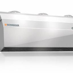 Went-System - Szary rekuperator marki Sonniger GuardPro z trzema okrągłymi wlotami powietrza na górnej powierzchni, widoczny na białym tle z subtelnym odbiciem.