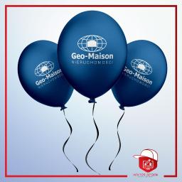 Nadruk na balonach dla biura nieruchomości Geo-Maison