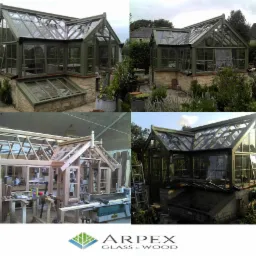 Szklarnia z drewna egzotycznego