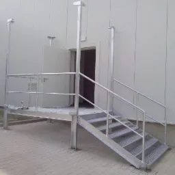 schody stalowe, podesty