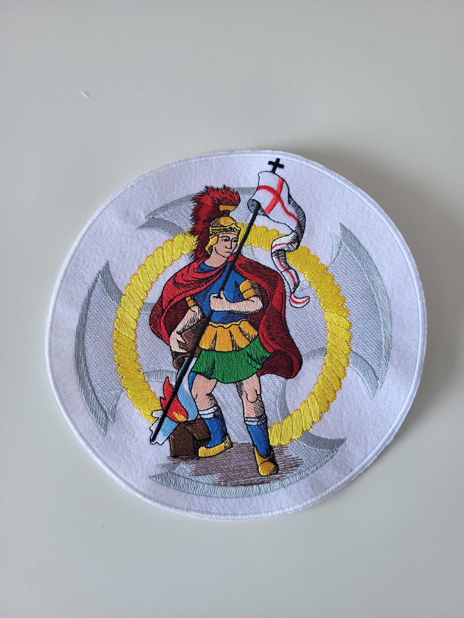 Święty Florian naszywka i proporzec strażacki