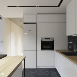 Mieszkanie 01 - biała kuchnia 
