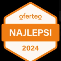 Logo Oferteo z napisem 'Najlepsi 2024' w pomarańczowo-białej kolorystyce.