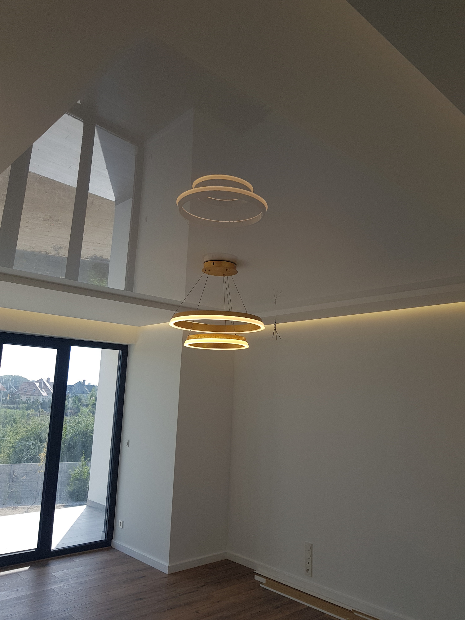 Sufit napinany - biały/połysk