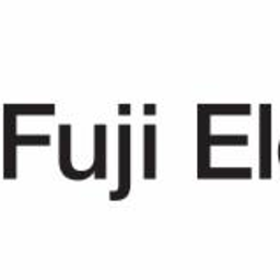 Spomasz - Logo firmy Fuji Electric z niebieskim symbolem FE i czarnym napisem Fuji Electric na białym tle.