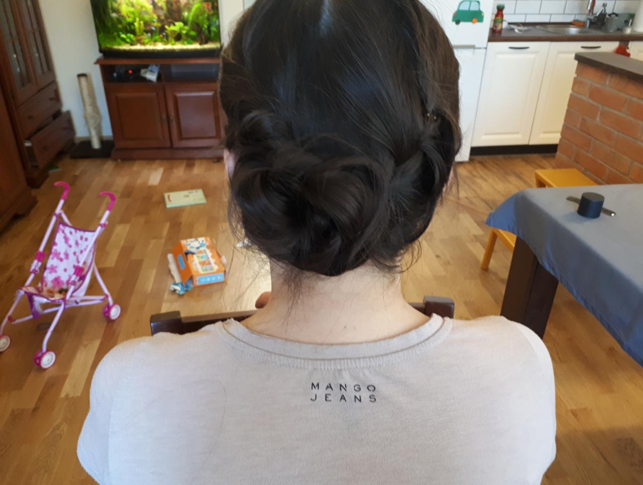 Fryzura wykonana prywatnie w domu klientki