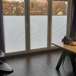 montaż drzwi tarasowych + rolety plisowane