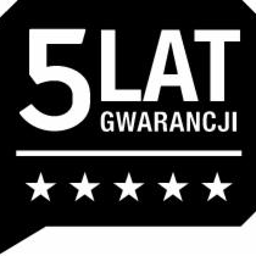 5 lat gwarancji na wykonane instalacje.