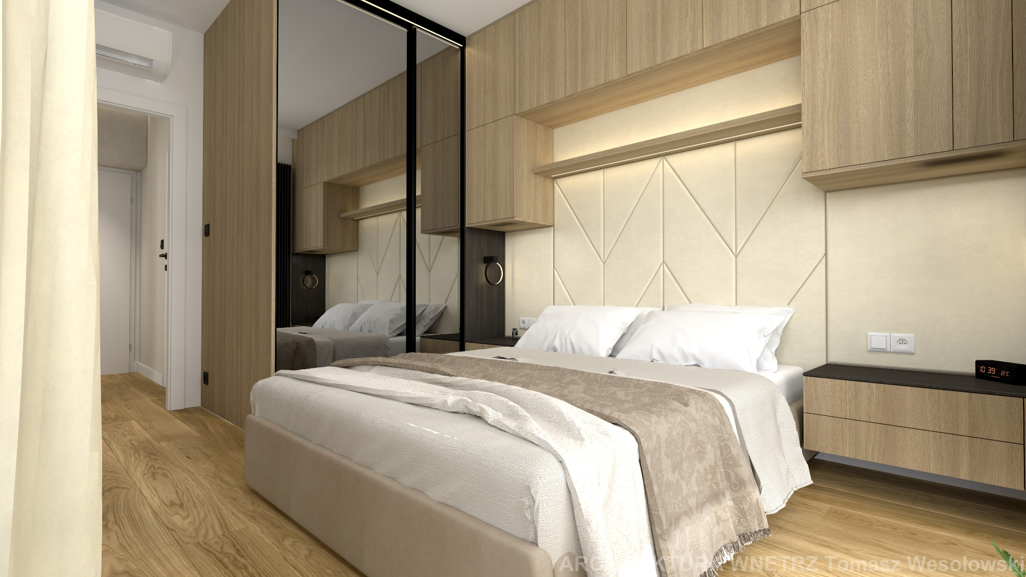 Bardzo Mała Sypialnia a mimo to funkcjonalna i przytulna