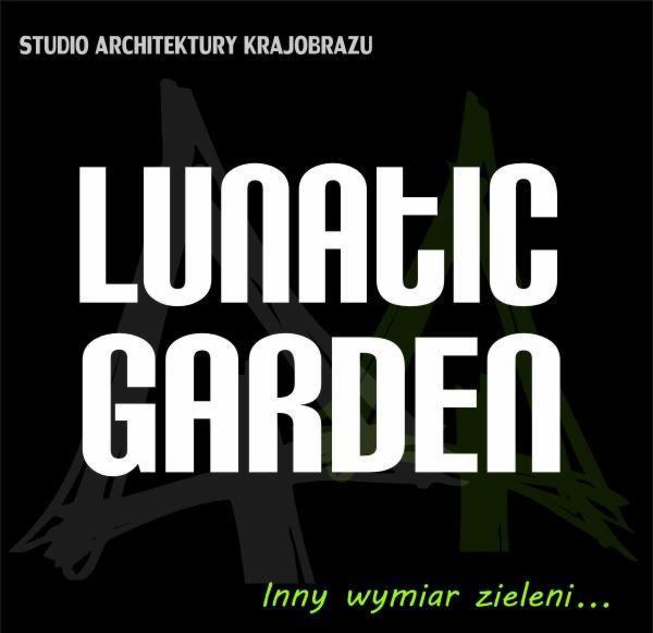 Logo firmy Lunatic Garden Studio Architektury Krajobrazu z hasłem Inny wymiar zieleni...