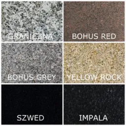 Przykładowe granity na parapety